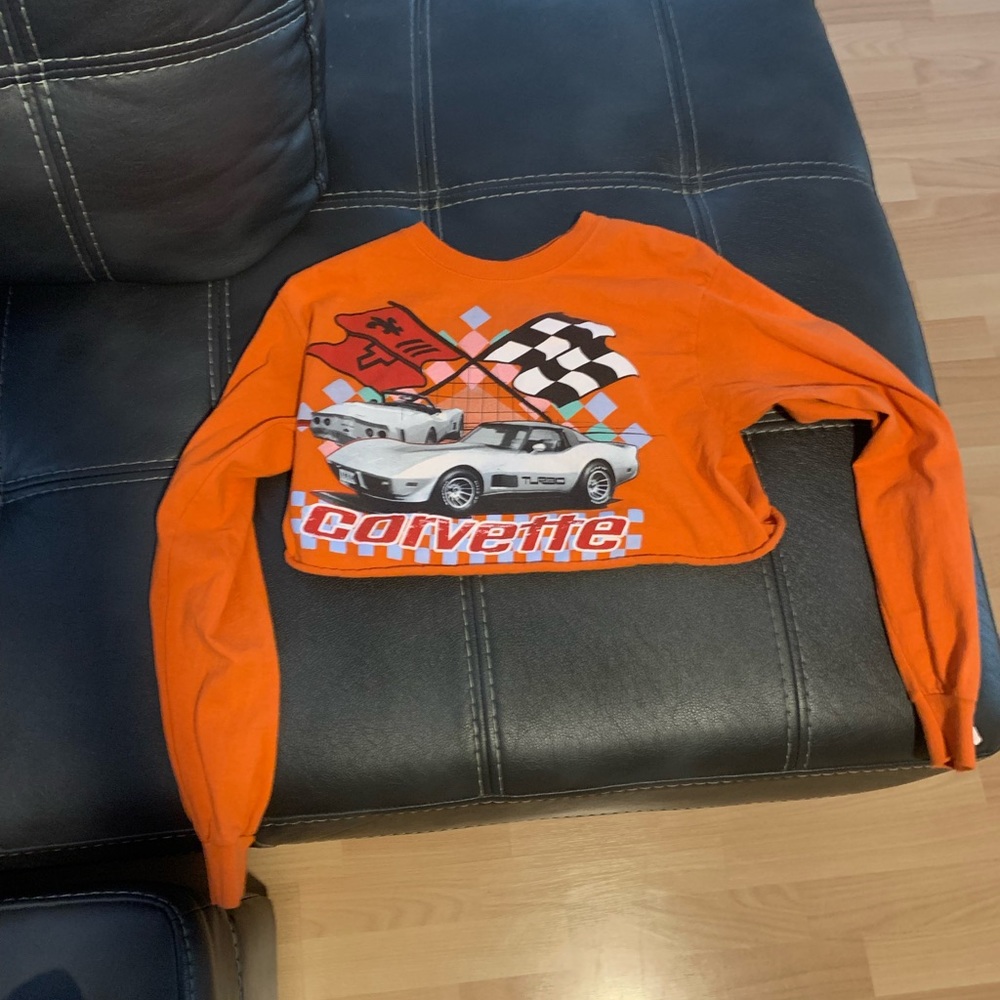 Orange crop top